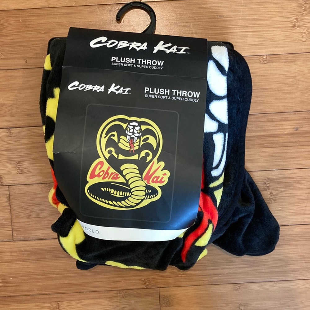 Cobra Kai plush throw blanket NWT